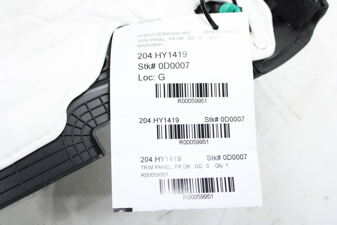 2019-2023 Hyundai Santa Fe Front Left Driver Door Trim Panel 82301-S2330-NNB OEM - Alshned Auto Parts
