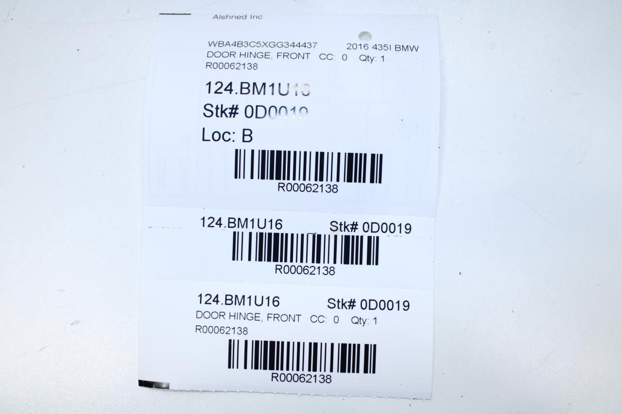 2015-16 BMW 435i Gran Coupe Front LH Door Hinge Upper and Lower 41517284533 OEM - Alshned Auto Parts