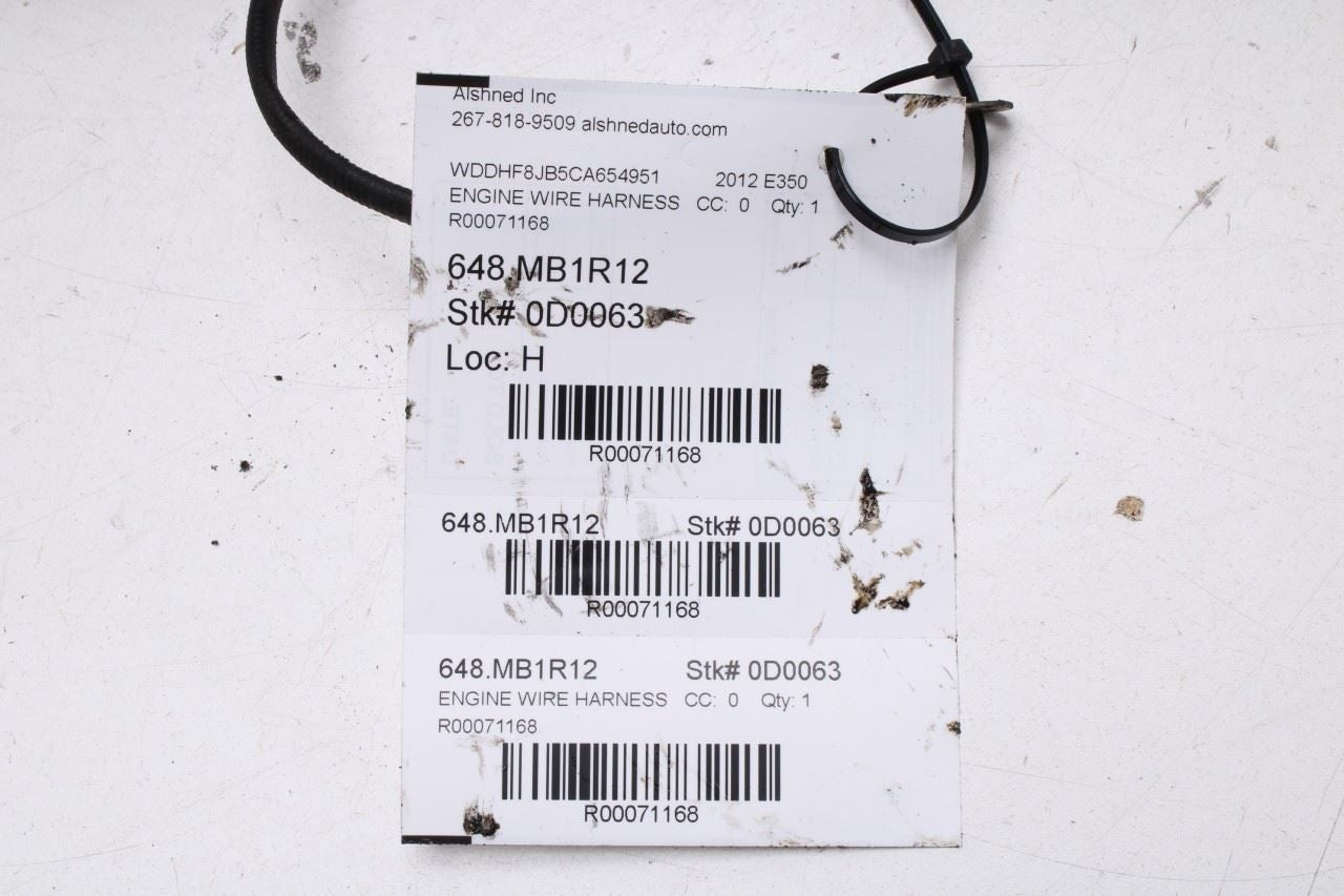 2012 Mercedes-Benz E350 Sport 4Matic 3.5L AWD Engine Wiring Harness 2761507520 - Alshned Auto Parts