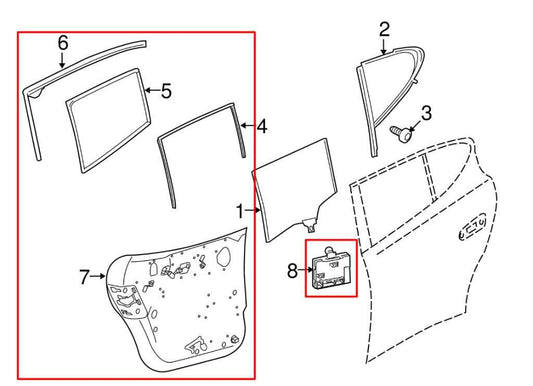 10-16 Porsche Panamera 4 Rear Right Side Door Window Regulator w/ Carrier *ReaD* - Alshned Auto Parts
