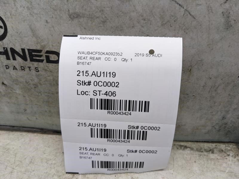 2018-25 Audi S5 Premium 3.0L Rear Left Side 2nd Row Seat Backrest Upper Cushion - Alshned Auto Parts