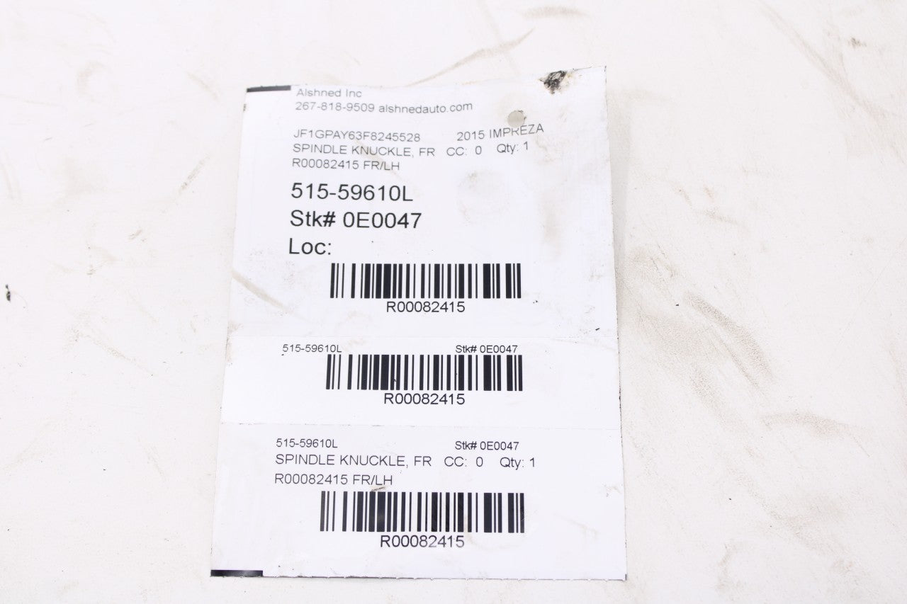 2014-16 Subaru Impreza Sport Premium Front Left Side Spindle Knuckle Hub *ReaD*15