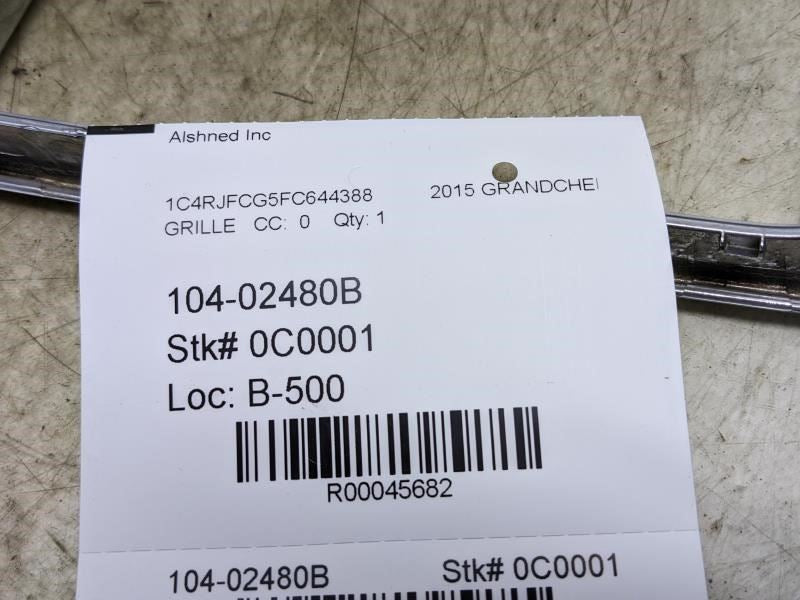 2015-2016 Jeep Grand Cherokee Insert Grille Surround Trim Bezel 68143135AB OEM - Alshned Auto Parts