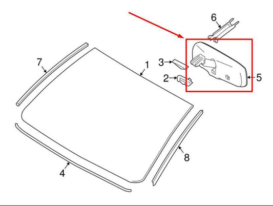 2015-2023 Toyota Tacoma Auto Dimming Rear View Mirror 87810-06180 OEM - Alshned Auto Parts