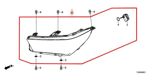 17-20 Acura MDX Front Driver LH Side LED Headlight Lamp 33150-TZ5-A51 OEM *ReaD* - Alshned Auto Parts