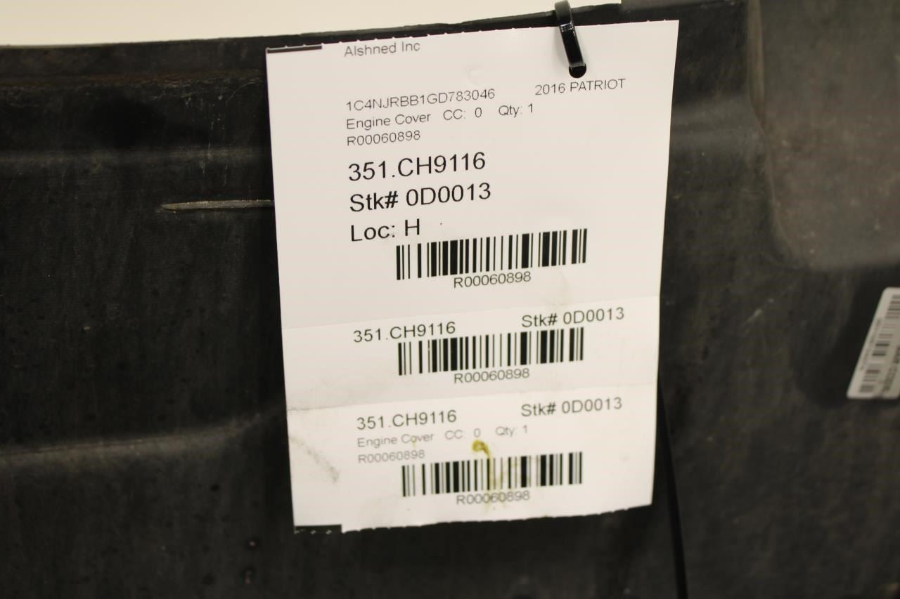 2009-2017 Jeep Patriot Sport SE Front Floor Splash Shield Belly Pan 05116372AG - Alshned Auto Parts