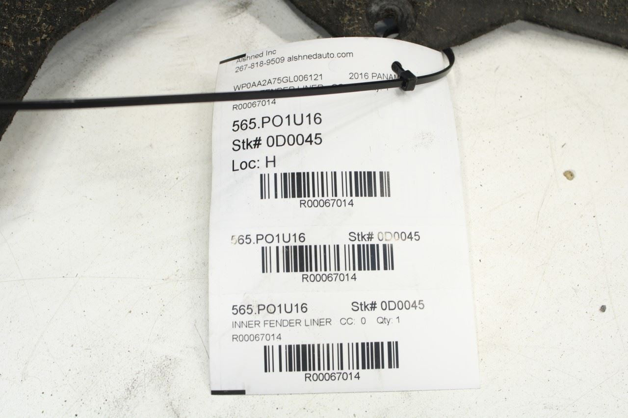14-16 Porsche Panamera 4 Rear Left Wheelhouse Liner Splash Shield 970-504-133-03 - Alshned Auto Parts