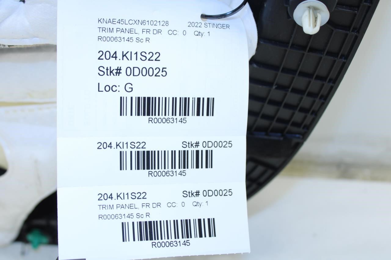 2022-2023 Kia Stinger GT1 Front Left Door Trim Panel 82303-J5670KJW OEM *ReaD* - Alshned Auto Parts