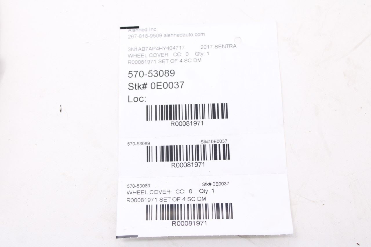 2013-19 Nissan Sentra SV 16'' Wheel Hubcap Cover Set of 4 40315-3RB0E OEM *ReaD* - Alshned Auto Parts