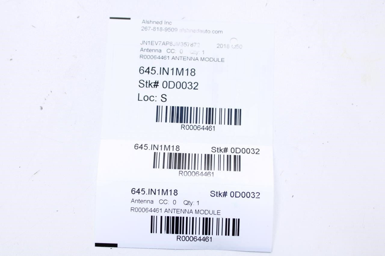 2014-19 Infiniti Q50 Luxe Rear Left Radio Receiver Antenna Amplifier 28231-4HB0A - Alshned Auto Parts