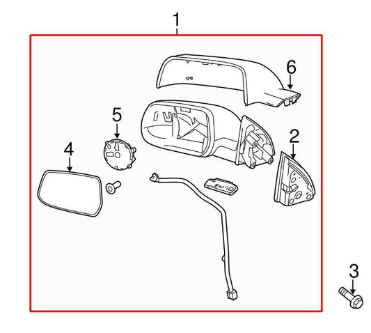 11-14 Chevrolet Equinox LT Driver Left Side Rear View Mirror 22818310 OEM *ReaD* - Alshned Auto Parts