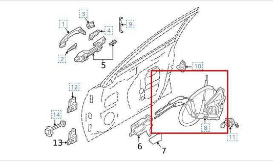 2018-24 Nissan Altima SL Front RH Side Door Lock Latch Actuator 80500-6CA0B OEM - Alshned Auto Parts