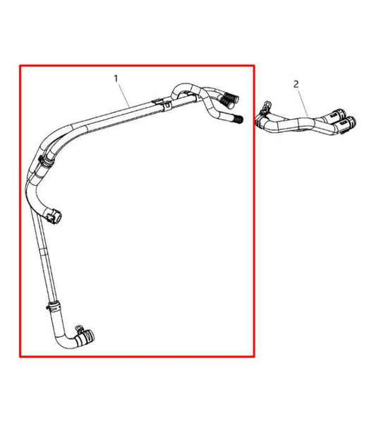 2012-2018 Jeep Wrangler Sport 2dr 3.6L 4WD Heater Supply and Return Tube Hose - Alshned Auto Parts