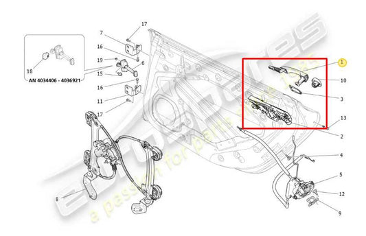 2014-21 Maserati Ghibli S Q4 3.0L Rear Passenger Right Side Door Exterior Handle - Alshned Auto Parts