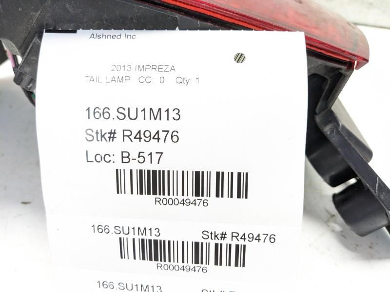 2012-2016 Subaru Impreza Rear Left Driver Side Tail Light Lamp 84201FJ070 OEM - Alshned Auto Parts