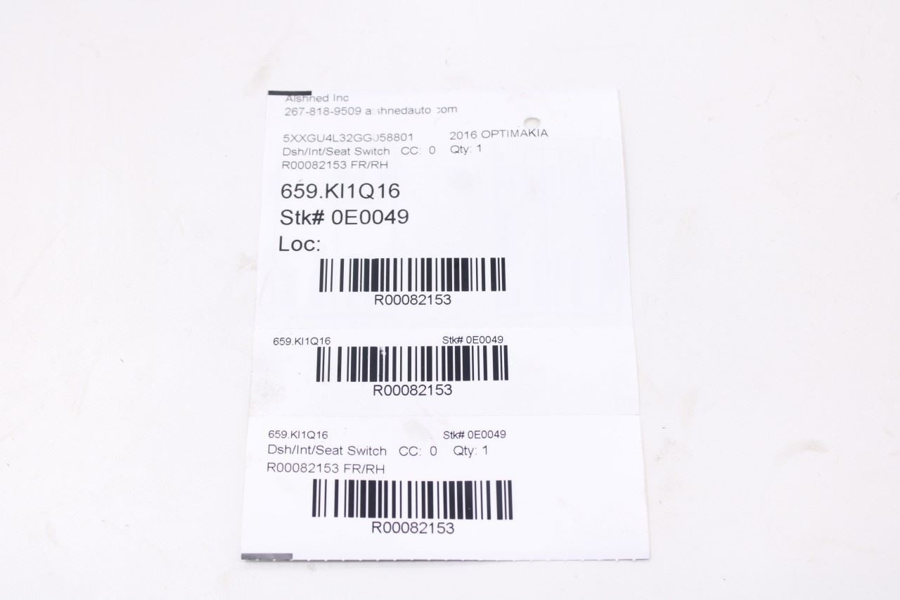 21-26 Ford F150 XLT SuperCrew Front Right Power Seat Control Switch KB5T14A701AA11