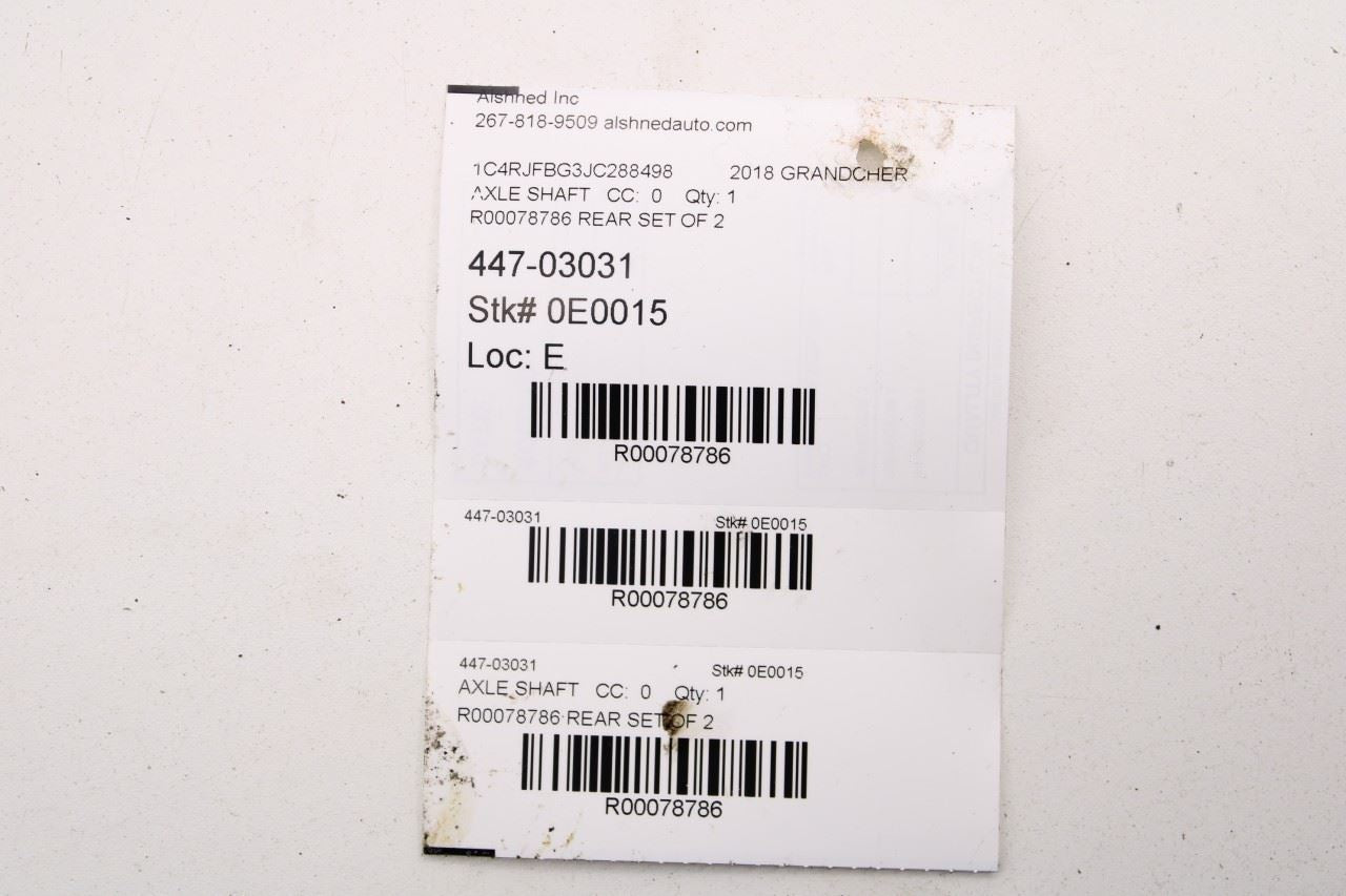 2011-22 Jeep Grand Cherokee Limited Rear Right and Left CV Axle Drive Half Shaft - Alshned Auto Parts