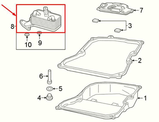 15-18 Volkswagen Jetta Sport 1.8L Auto Transmission Oil Cooler 09G-409-061-E OEM - Alshned Auto Parts