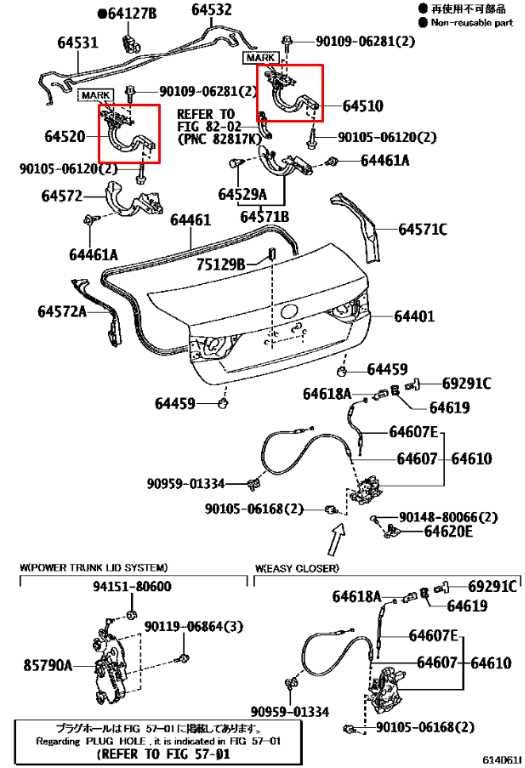 2013-2020 Lexus GS350 Rear Right and Left Trunk Deck Lid Hinge Pair 64510-30520 - Alshned Auto Parts