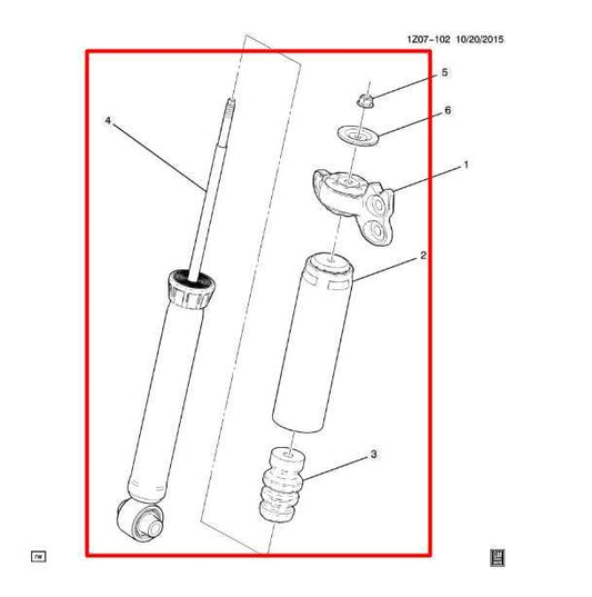 2024-2025 Cadillac XT4 Premium AWD Rear Right Shock Strut Absorber 84939426 OEM - Alshned Auto Parts