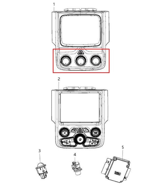 2013-2018 RAM 2500 Tradesman Dash AC Heater Temperature Climate Control Panel - Alshned Auto Parts