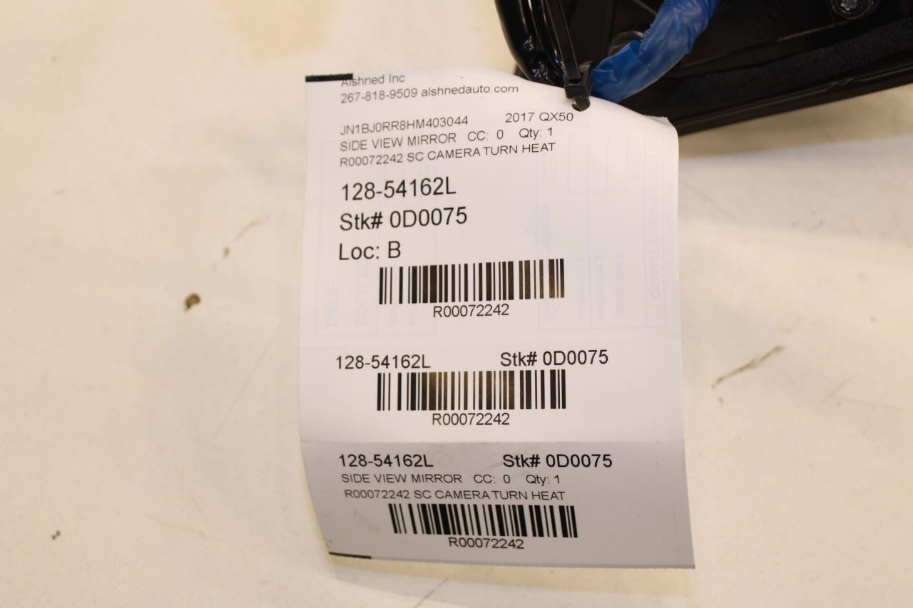 2015-17 Infiniti QX50 3.7L AWD Driver Left Side Rear View Mirror 96302-5UB3A OEM - Alshned Auto Parts