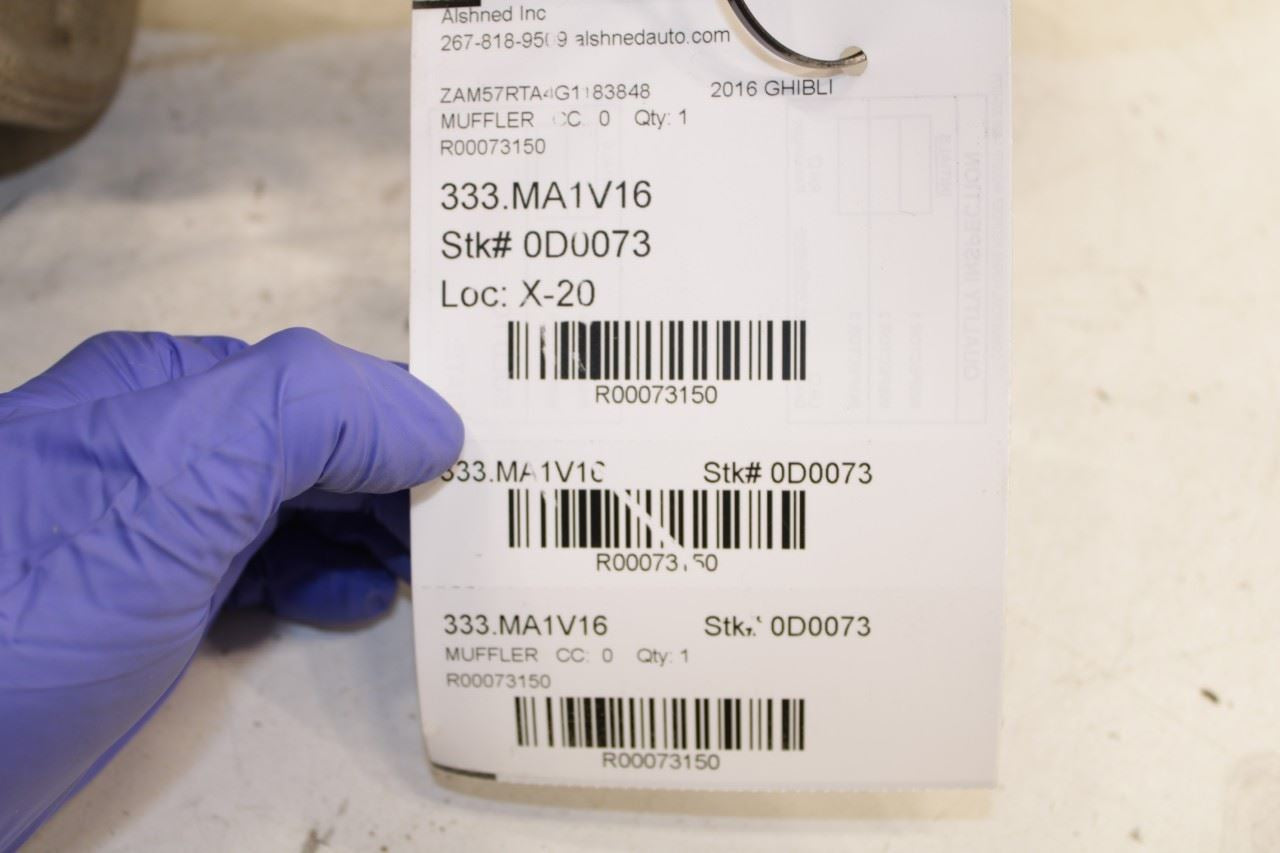 2014-20 Maserati Ghibli S Q4 3.0L Rear Right Exhaust System Muffler w/ Dual Tip - Alshned Auto Parts