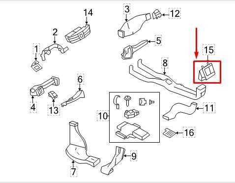 2007-2013 Mercedes-Benz Console Back Trim Panel w/ Air Vent 221-680-16-39 *ReaD* - Alshned Auto Parts