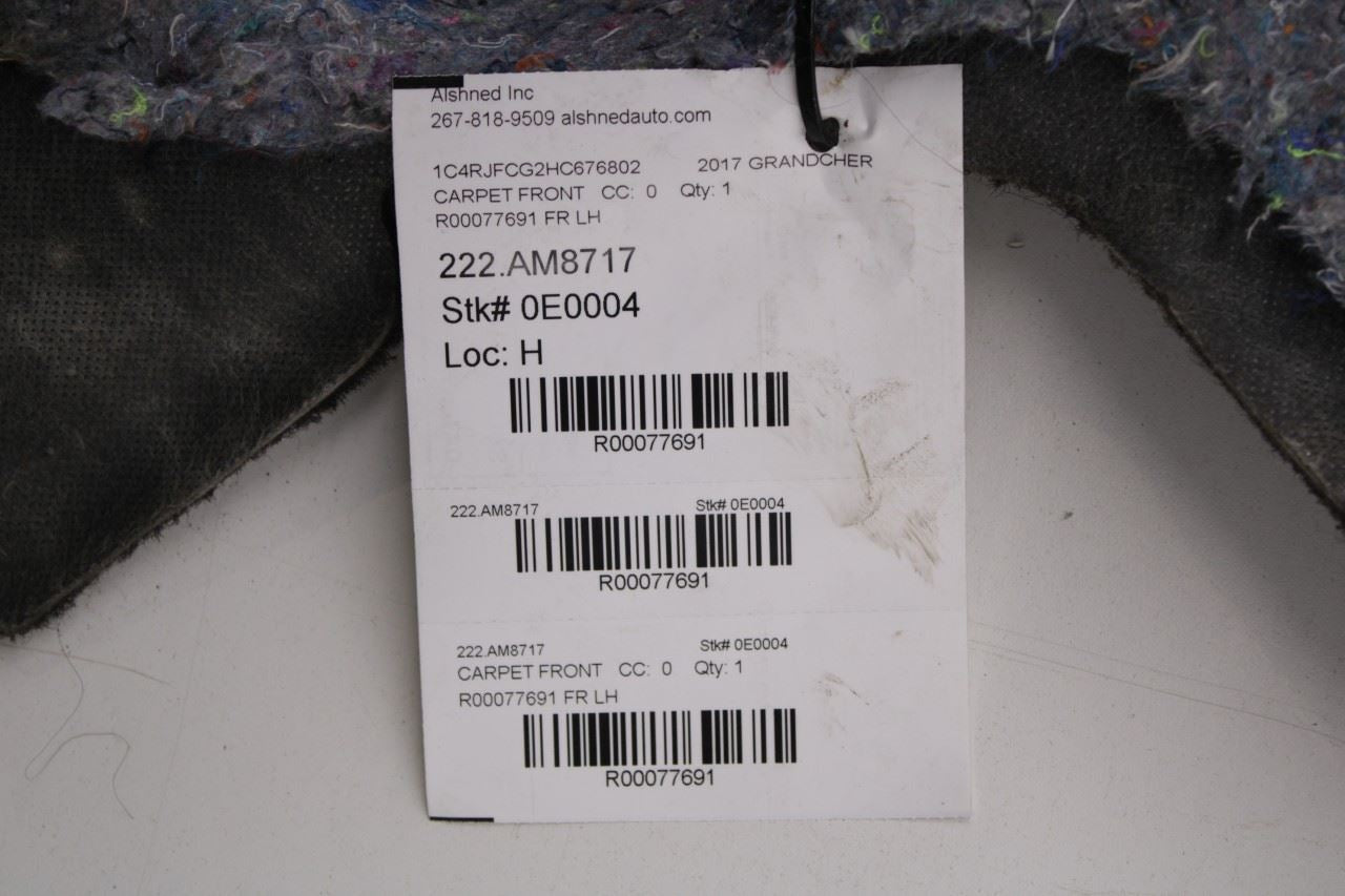 16-21 Jeep Grand Cherokee Overland Front LH Side Interior Floor Carpet Liner Mat - Alshned Auto Parts