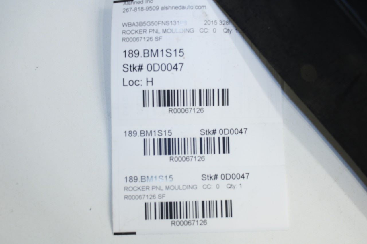 2013-2016 BMW 328I xDrive SULEV Right Side Rocker Panel Molding 51777312752 OEM - Alshned Auto Parts