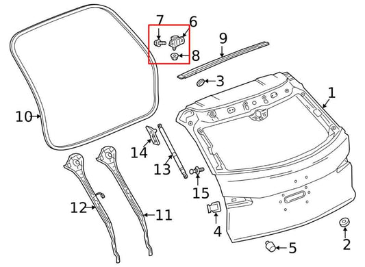 19-24 Cadillac XT4 Premium Rear Liftgate RH and LH Hinge Pair w/ Bolts 23276956 - Alshned Auto Parts