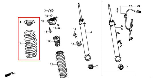 2019-2025 Acura RDX SH-AWD 2L Rear Right and Left Coil Spring Pair 52441-TJB-A03 - Alshned Auto Parts