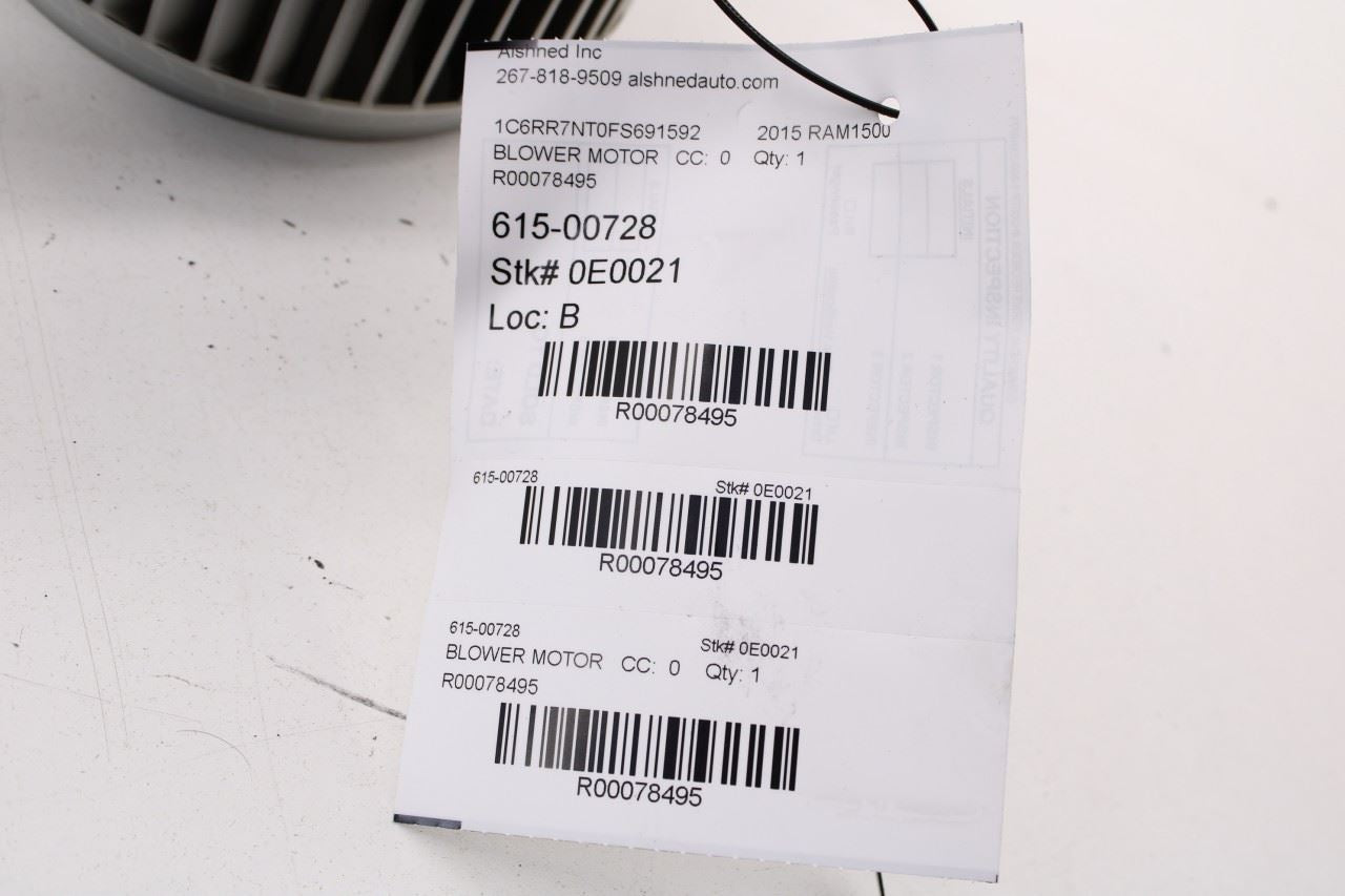 2014-2018 RAM 1500 Laramie 5.7L AC Heater Blower Motor Fan Assembly 68214892AA - Alshned Auto Parts
