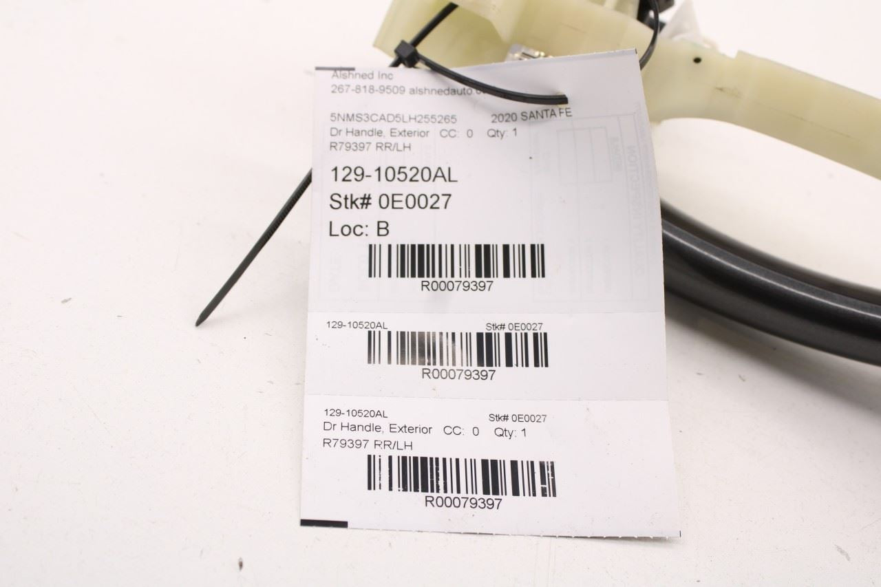 2019-23 Hyundai Santa Fe SEL 2.4L AWD Rear Driver Left Side Door Exterior Handle - Alshned Auto Parts