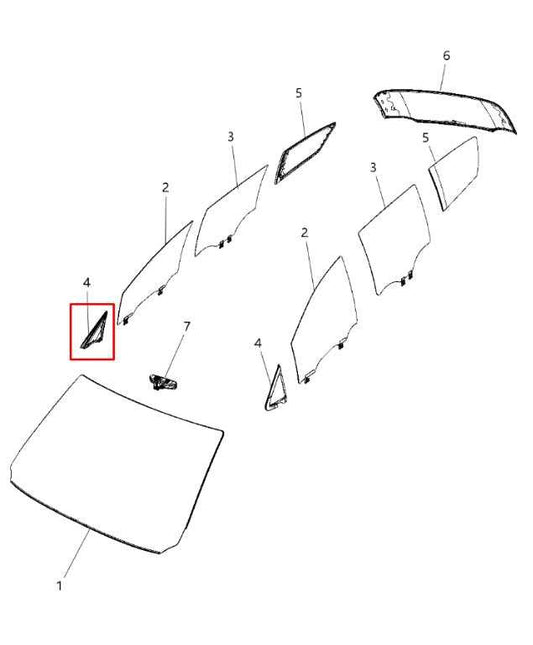 17-24 Chrysler Pacifica Limited Front Right Door Vent Quarter Window Glass *ReaD - Alshned Auto Parts