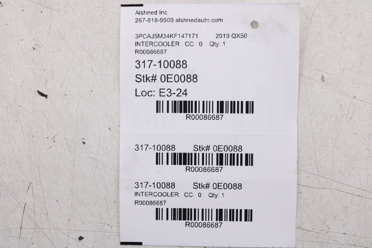 2019-25 Infiniti QX50 ESSENTIAL 2.0L Intercooler Air Inlet Duct Tube 14460-5NA0A15