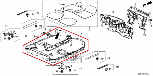 23-26 Acura Integra A-Spec 1.5L FWD Front Floor Interior Carpet Cover Liner Mat - Alshned Auto Parts