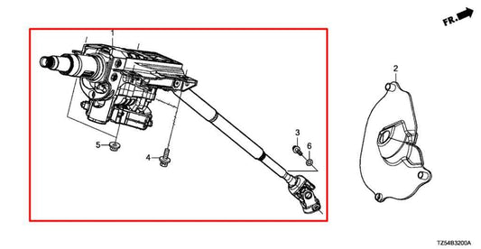 2016-20 Acura MDX w/ Technology Pkg 3.5L Steering Column Assembly 53200-TZ5-A62 - Alshned Auto Parts