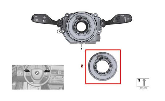 2011-17 BMW X3 xDrive28i Steering Wheel Column Clock Spring Unit 61-31-9-320-136 - Alshned Auto Parts