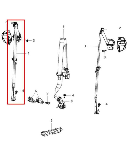 14-18 Jeep Grand Cherokee Limited Rear Passenger Right Side Seat Belt Retractor - Alshned Auto Parts