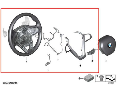 2023-24 BMW 430i xDrive Gran Coupe Steering Wheel LEA w/ Control Buttons *ReaD* - Alshned Auto Parts