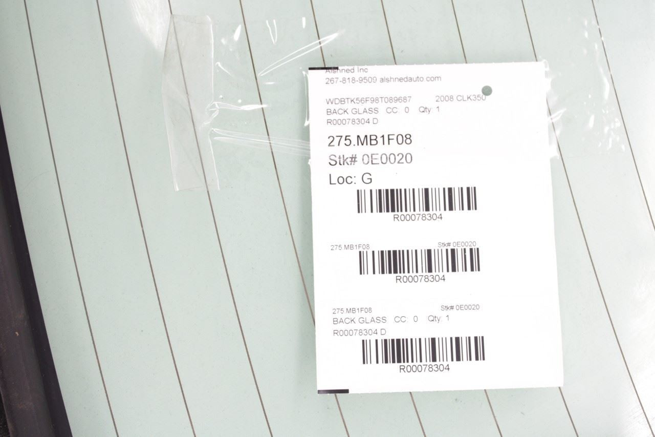 2006-09 Mercedes-Benz CLK 350 Convertible Top Rear Back Glass 2097700173 *ReaD* - Alshned Auto Parts