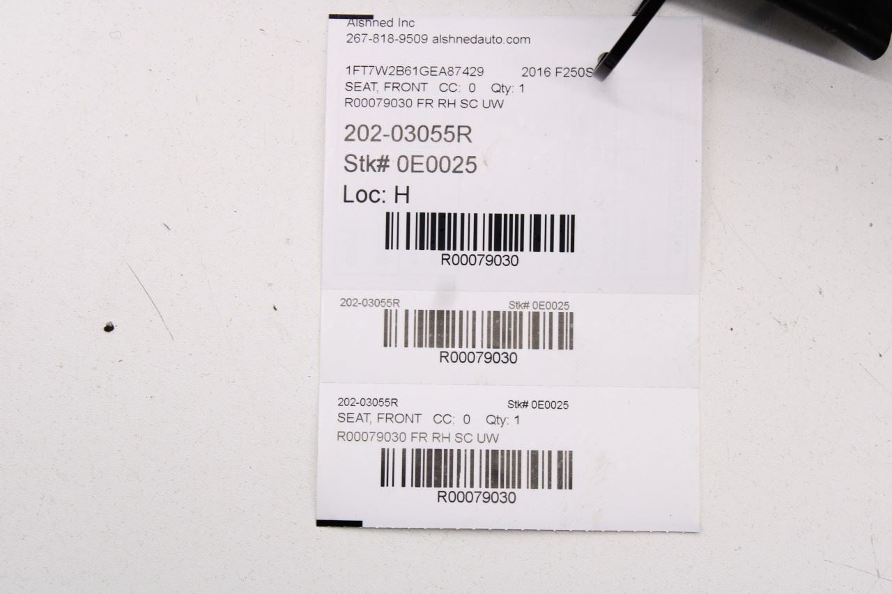 2013-16 Ford F250 Lariat Crew Cab 6.2L Front Driver Left Side Seat Lower Cushion - Alshned Auto Parts