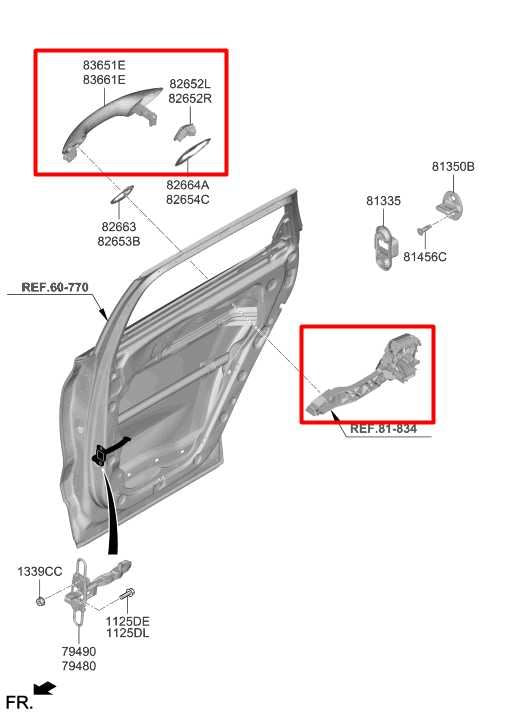2019-23 Hyundai Santa Fe SEL 2.4L AWD Rear Driver Left Side Door Exterior Handle - Alshned Auto Parts