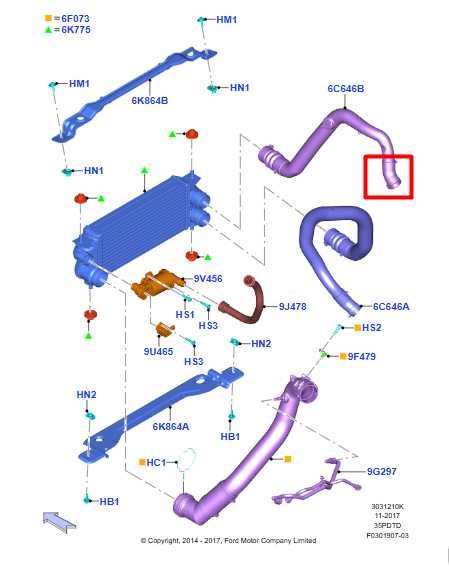 15-16 Ford F150 3.5L Turbo Intercooler Turbocharger Air Duct Hose FL34-6C640-AA - Alshned Auto Parts