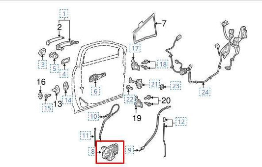 2017-2023 GMC Acadia SLT-1 Front Right Door Lock Latch Actuator 13546496 OEM - Alshned Auto Parts