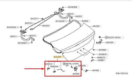 13-24 Nissan Altima SL Rear Trunk Lock Actuator Latch w/ Handle 84630-3TA0A OEM - Alshned Auto Parts