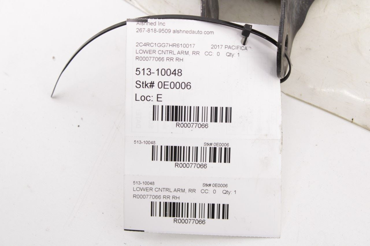 17-24 Chrysler Pacifica Limited FWD Rear Right Lower Control Arm 68218021AA OEM - Alshned Auto Parts