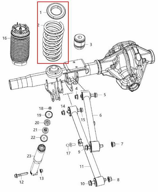 2019-25 RAM 1500 Big Horn Rear Right Passenger and Left Driver Side Coil Spring - Alshned Auto Parts