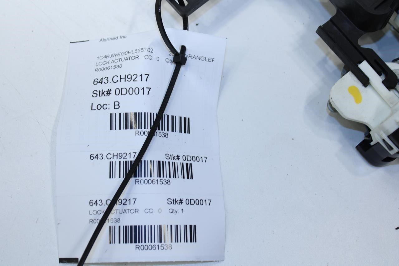 2009-2018 Jeep Wrangler Sahara Rear Left Door Lock Latch Actuator 4589049AL OEM - Alshned Auto Parts